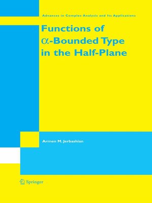 cover image of Functions of a-Bounded Type in the Half-Plane